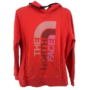 The North Face Half Dome Pullover Hoodie Womens Red Coral Size L